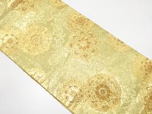 変わり格子に華紋模様織り出し袋帯